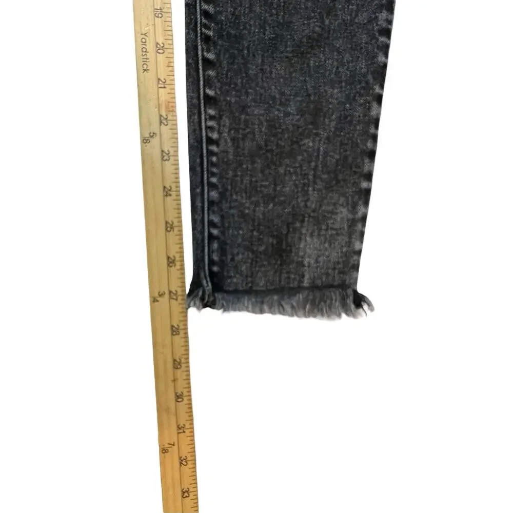 KanCan Skinny Jeans 11/29 Black Wash Women’s Raw Hem Soft Stretch Denim - Picture 9 of 11